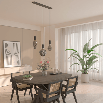 Calex Pendant Light - 3x E27 - Black