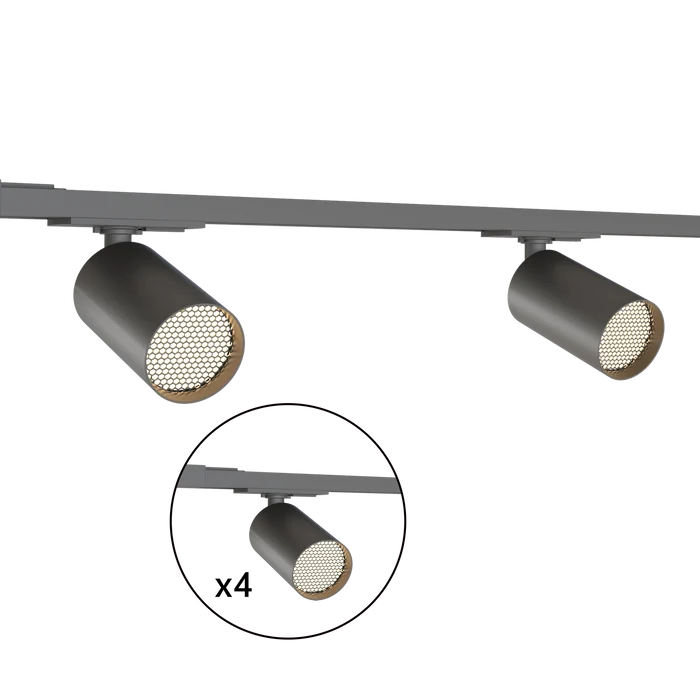 Calex Tracklight - 4x GU10 - 2M - Black
