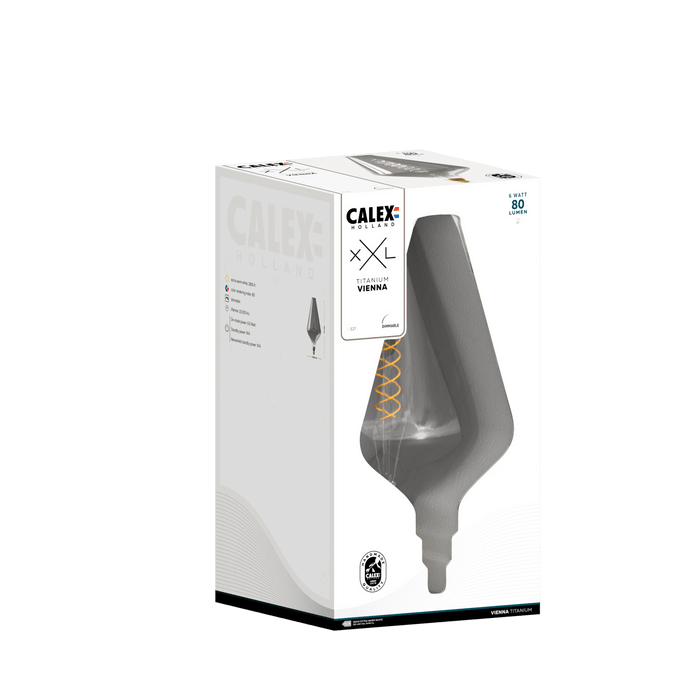Calex XXL Vienna LED Bulb - E27 - Titanium