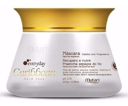 CARIBBEAN SET 2 STEPS - Shampoo 300ml/ 10.58fl oz + Conditioner 300g / 10.58oz - Strand repair line. Replenish the hair mass, ideal for after bleaching, keratin and botox. SULFATE FREE SHAMPOO.