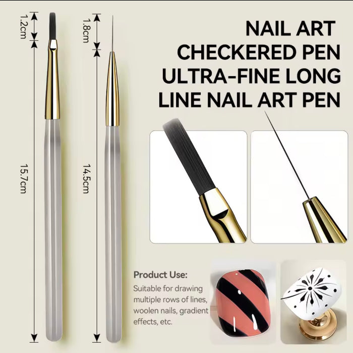 Caro Nail Art Brush - Set of 2pcs