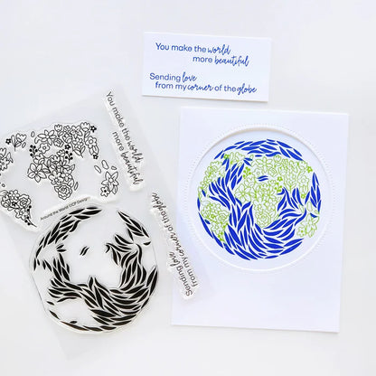 Catherine Pooler - Stamp Set - Around the World. Available at Embellish Away located in Bowmanville Ontario Canada. Example by brand ambassador.