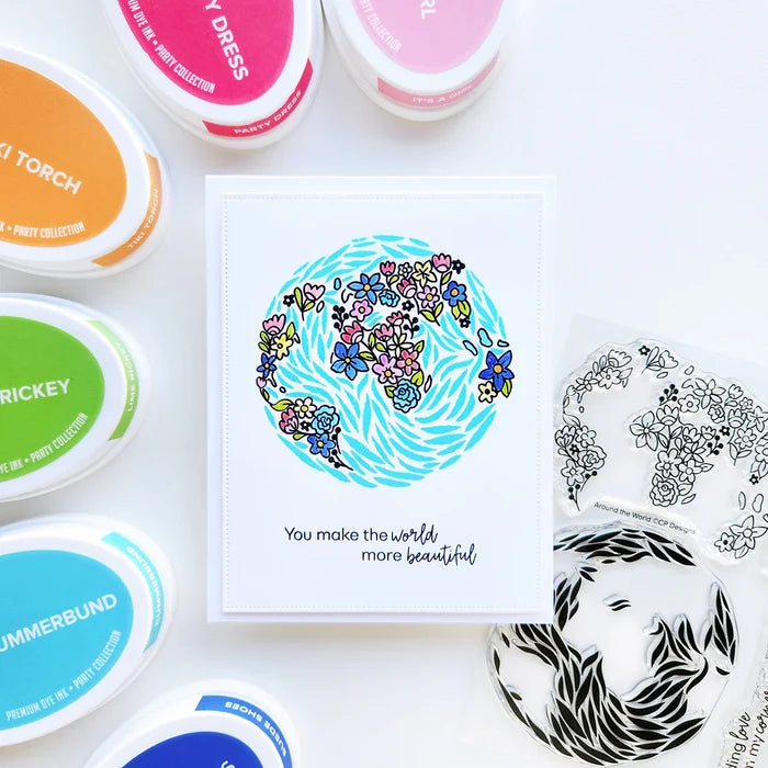 Catherine Pooler - Stamp Set - Around the World. Available at Embellish Away located in Bowmanville Ontario Canada. Example by brand ambassador.