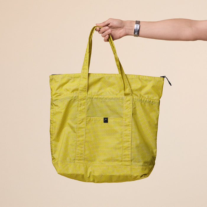 CAYL "Climb As You Love" - Grid Tote Bag - Yellow Green