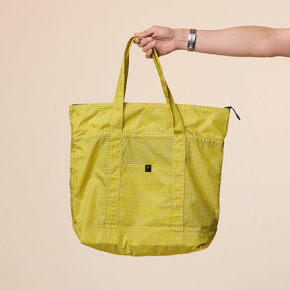 CAYL "Climb As You Love" - Grid Tote Bag - Yellow Green
