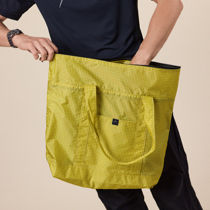 CAYL "Climb As You Love" - Grid Tote Bag - Yellow Green