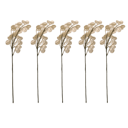 Champagne Faux Honesty Single Stem - Set of 5 Accessories