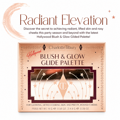 CHARLOTTE TILBURY- HOLLYWOOD BLUSH & GLOW GLIDE PALETTE- FAIR-MEDIUM