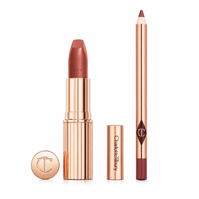 Charlotte Tilbury Mini Pillow Talk Deep Lip Kit -Lipstick & Lip Cheat Lip Liner Set, Nude Berry