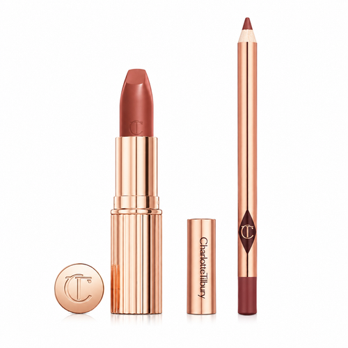 Charlotte Tilbury Mini Pillow Talk Deep Lip Kit -Lipstick & Lip Cheat Lip Liner Set, Nude Berry