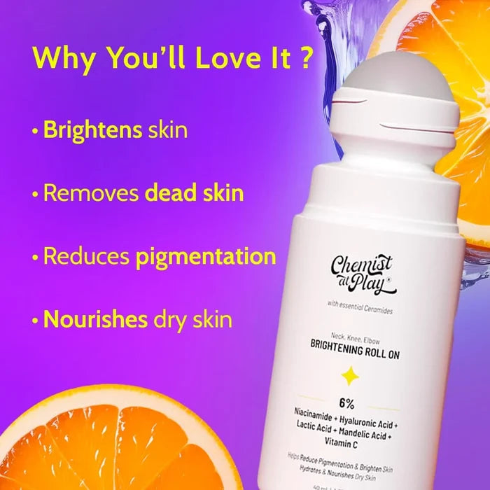 Chemist at Play Vitamin C Neck Knee Elbow Brightening Roll On 40ml