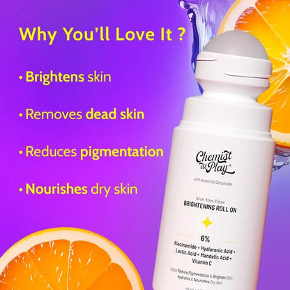 Chemist at Play Vitamin C Neck Knee Elbow Brightening Roll On 40ml
