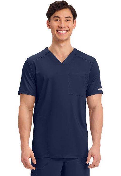 Cherokee Workwear Mens 1-Pocket V-Neck Tuck In Scrub Top