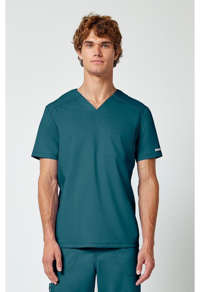 Cherokee Workwear Mens 1-Pocket V-Neck Tuck In Scrub Top