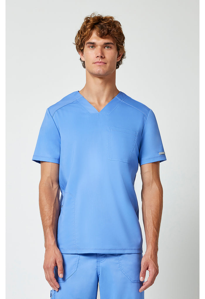 Cherokee Workwear Mens 1-Pocket V-Neck Tuck In Scrub Top