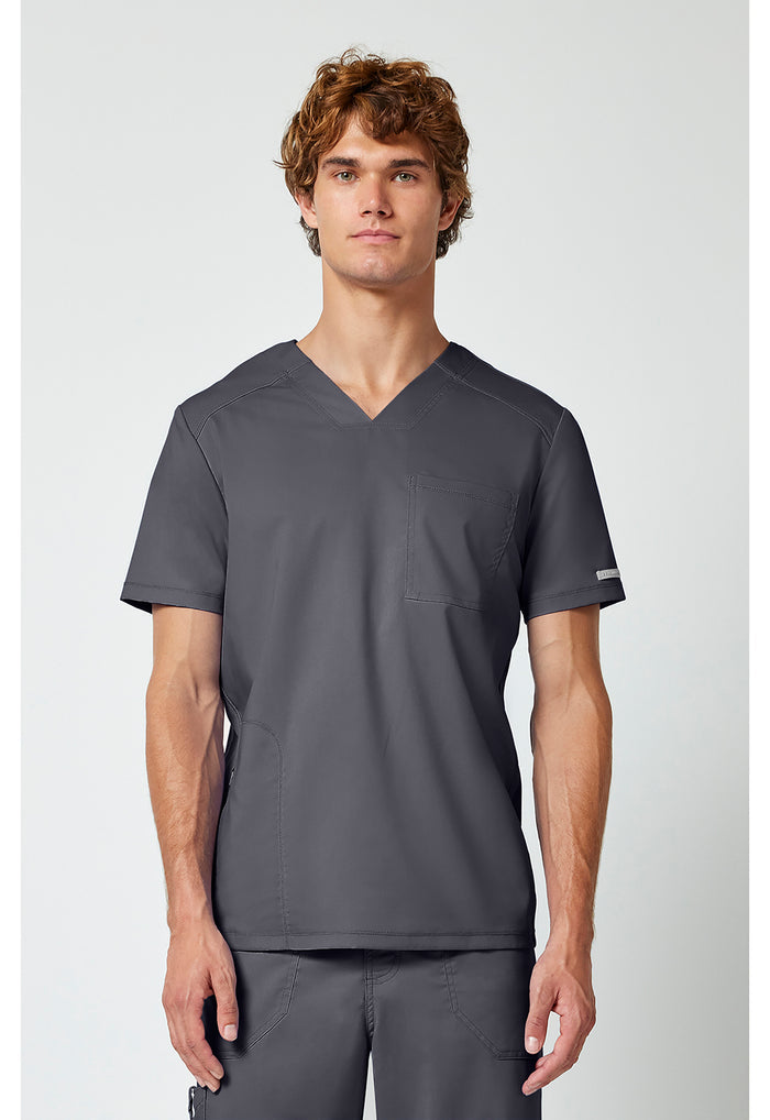 Cherokee Workwear Mens 1-Pocket V-Neck Tuck In Scrub Top