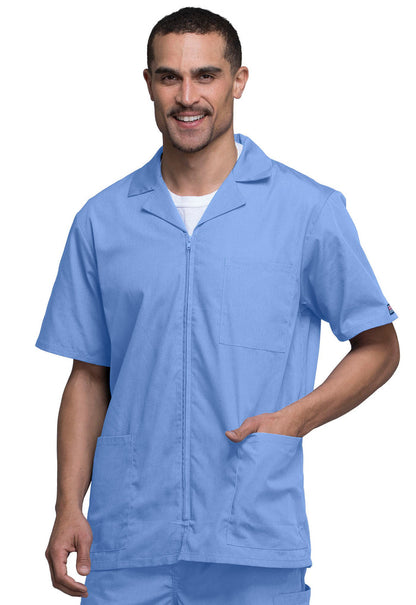 Cherokee Workwear Originals Mens Zip Front Scrub Jacket