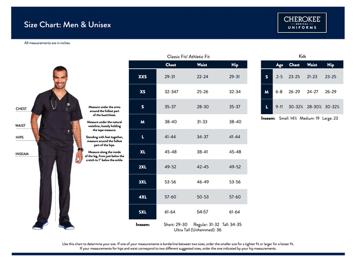 Cherokee Workwear Originals Mens Zip Front Scrub Jacket