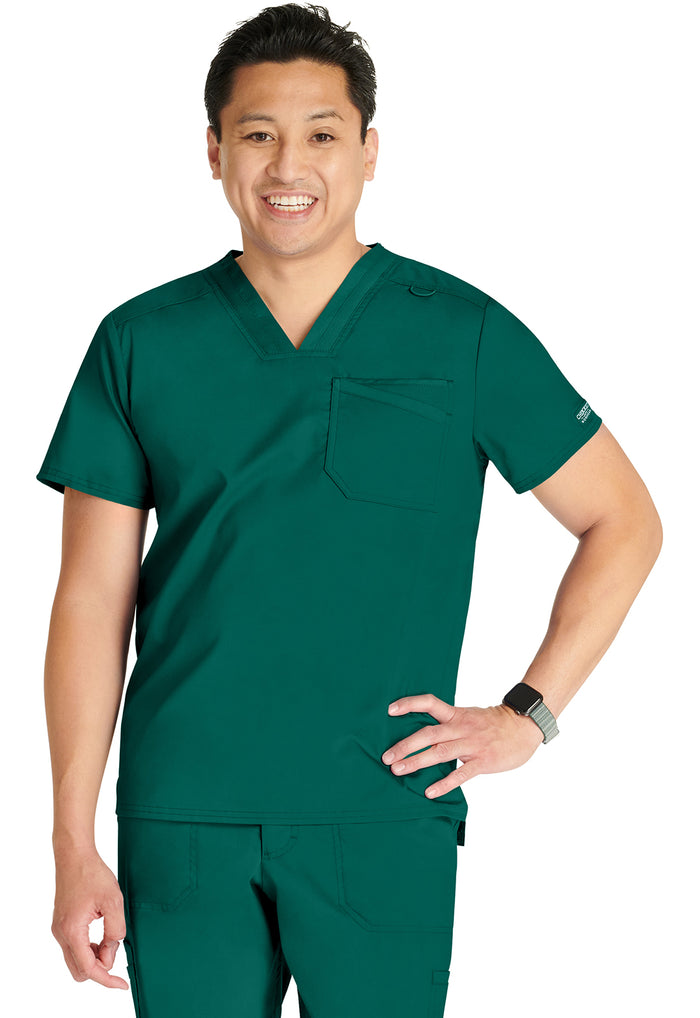 Cherokee Workwear Revolution Mens 1-Pocket Tuck In V-Neck Scrub Top