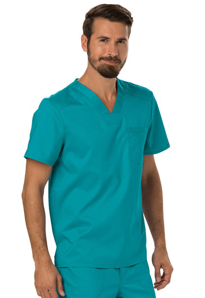 Cherokee Workwear Revolution Mens 1-Pocket Tuck In V-Neck Scrub Top