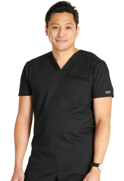 Cherokee Workwear Revolution Mens 1-Pocket Tuck In V-Neck Scrub Top