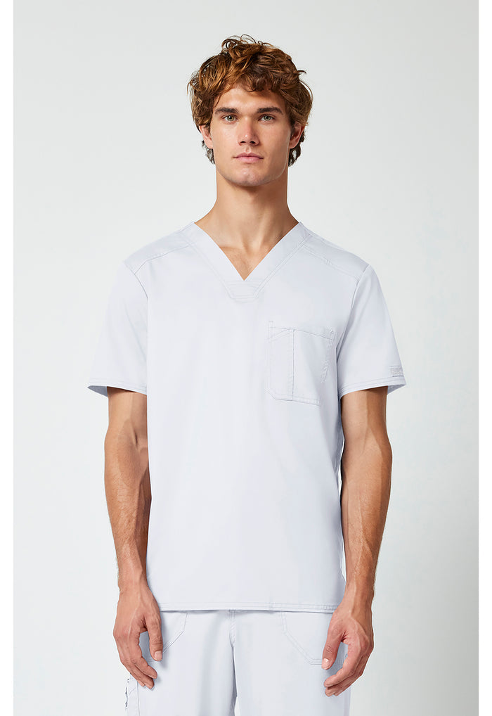 Cherokee Workwear Revolution Mens 1-Pocket Tuck In V-Neck Scrub Top