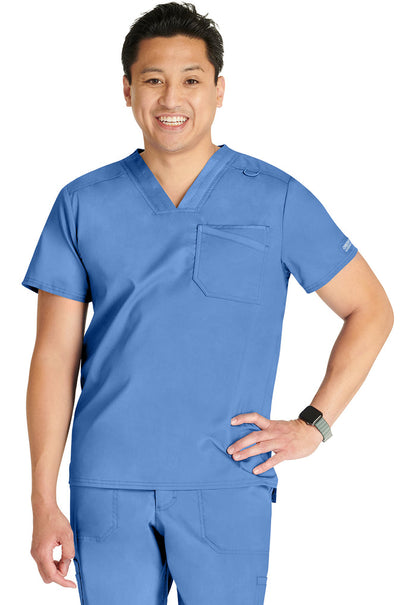 Cherokee Workwear Revolution Mens 1-Pocket Tuck In V-Neck Scrub Top