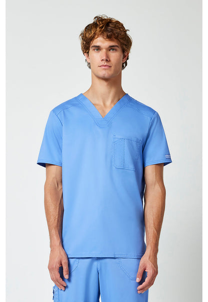 Cherokee Workwear Revolution Mens 1-Pocket Tuck In V-Neck Scrub Top