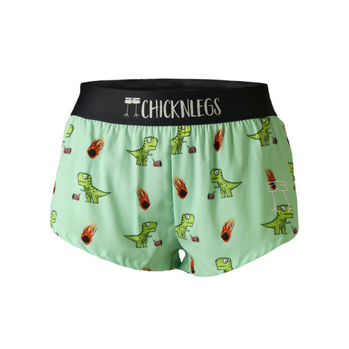 ChicknLegs Women's Dino-sore Split Shorts 1.5"