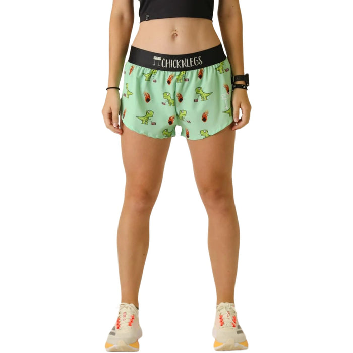 ChicknLegs Women's Dino-sore Split Shorts 1.5"