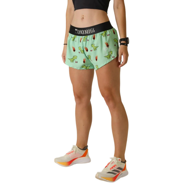 ChicknLegs Women's Dino-sore Split Shorts 1.5"