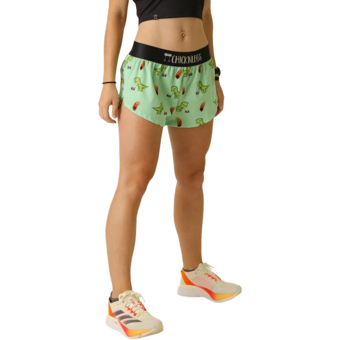 ChicknLegs Women's Dino-sore Split Shorts 1.5"