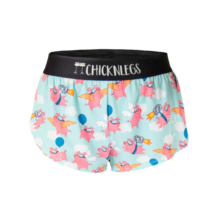 ChicknLegs Women's Flying Pigs Split Shorts 1.5"
