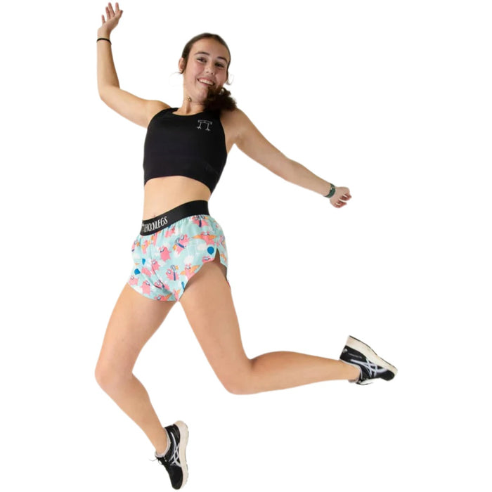 ChicknLegs Women's Flying Pigs Split Shorts 1.5"