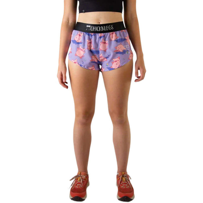 ChicknLegs Women's Piggies Split Shorts 1.5"