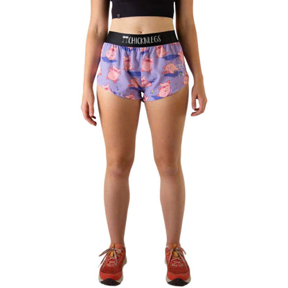 ChicknLegs Women's Piggies Split Shorts 1.5"
