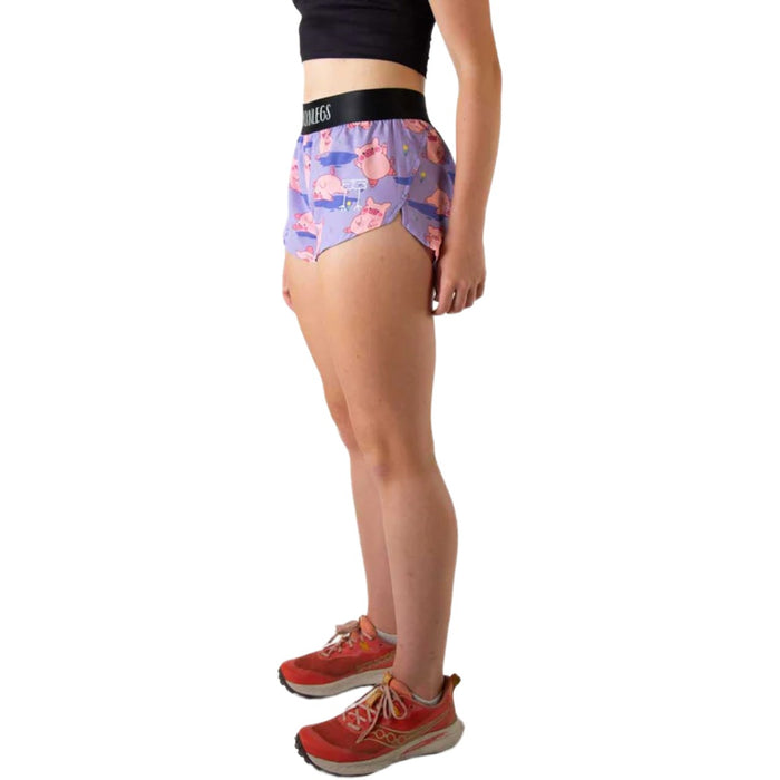 ChicknLegs Women's Piggies Split Shorts 1.5"