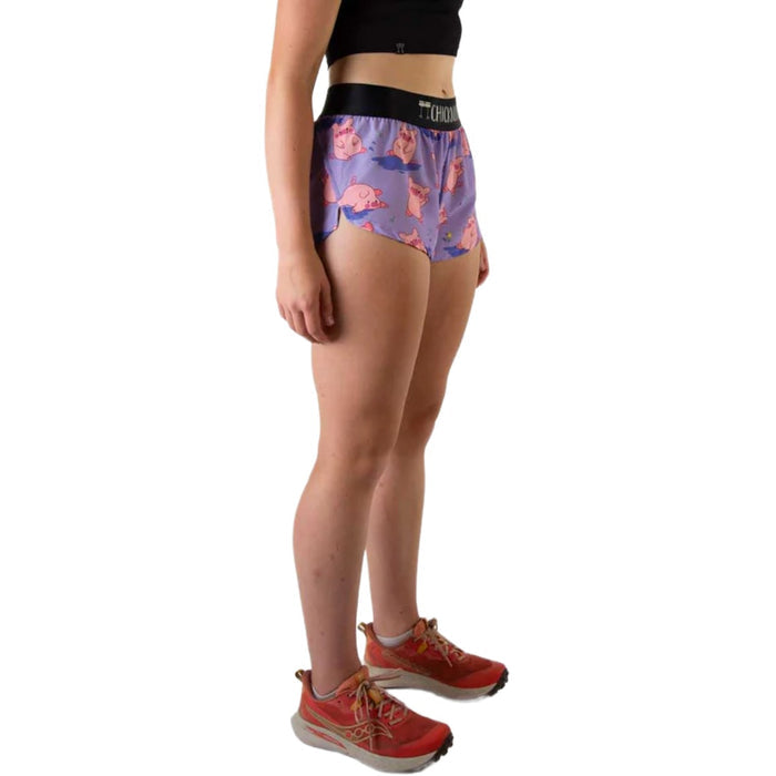 ChicknLegs Women's Piggies Split Shorts 1.5"