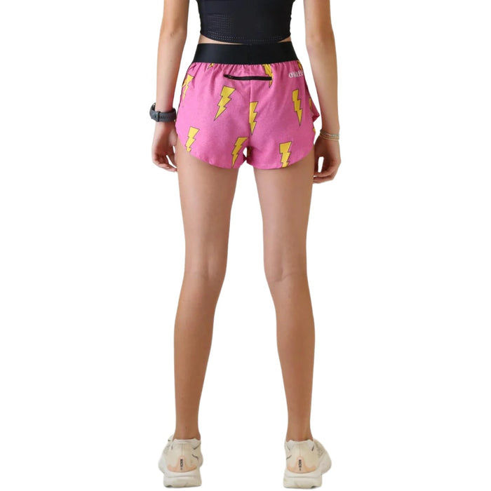 ChicknLegs Women's Pink Bolts Split Shorts 1.5"