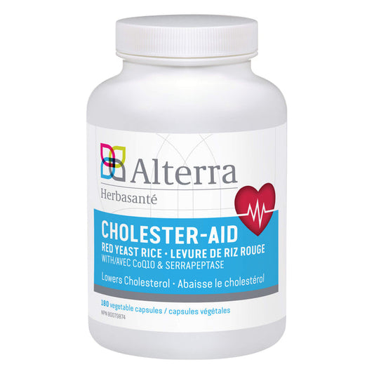 Bottle of Alterra Cholester-Aid 180 Vegetable Capsules