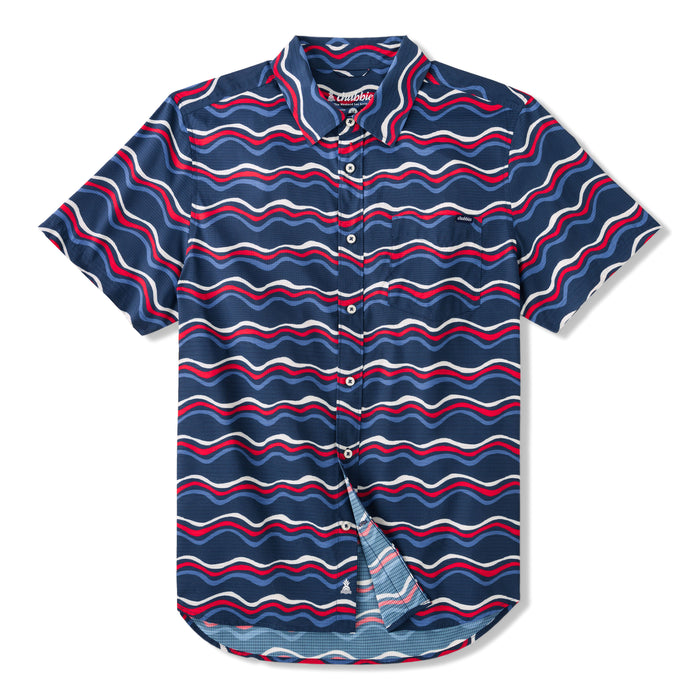 Chubbies Men's The Sea to Shining Button Up Short Sleeve (BreezeTec)