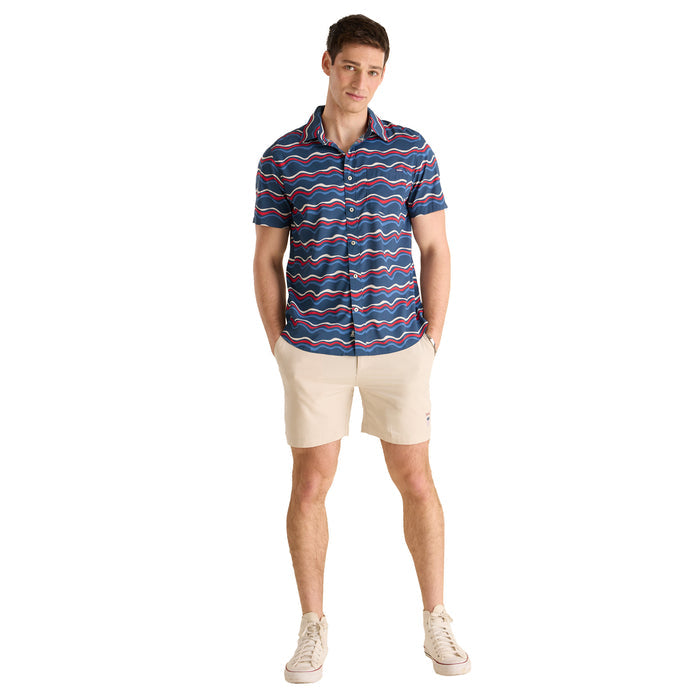Chubbies Men's The Sea to Shining Button Up Short Sleeve (BreezeTec)