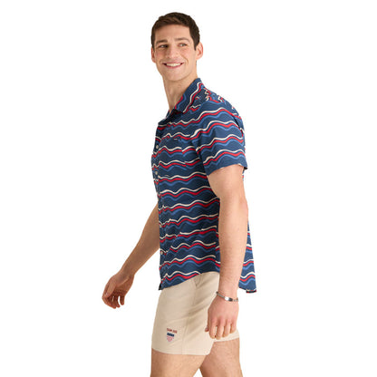 Chubbies Men's The Sea to Shining Button Up Short Sleeve (BreezeTec)