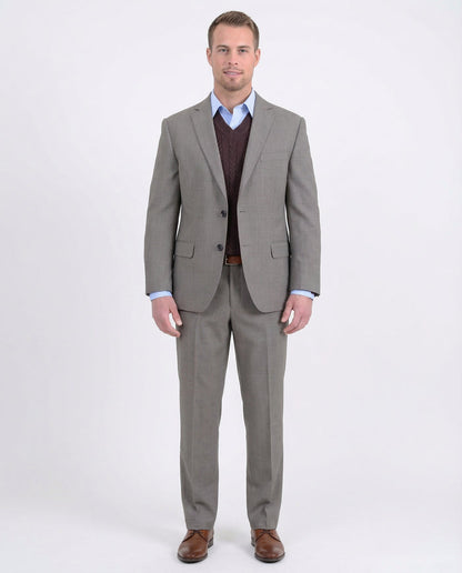 Classic Fit Taupe Brown Basketweave Two Button Wool Blazer Sportcoat - The Suit Depot