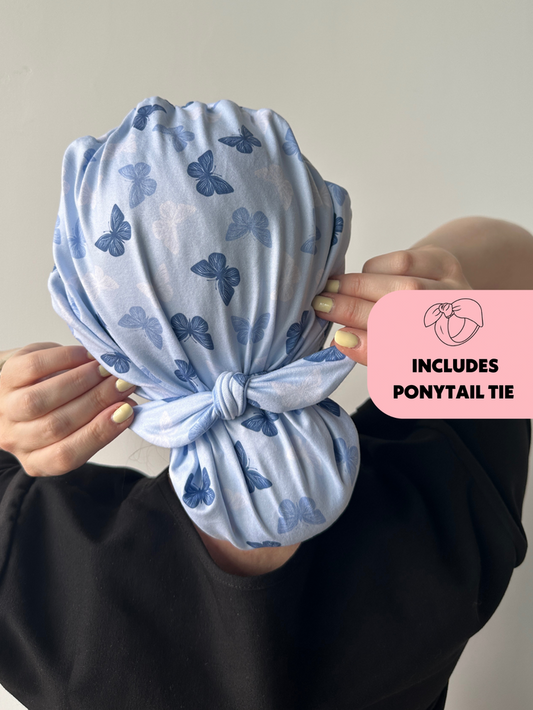 CloudCaps Scrub Cap | Blue Butterflies