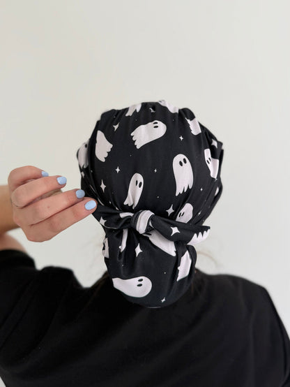 CloudCaps Scrub Cap | B&W Ghosts