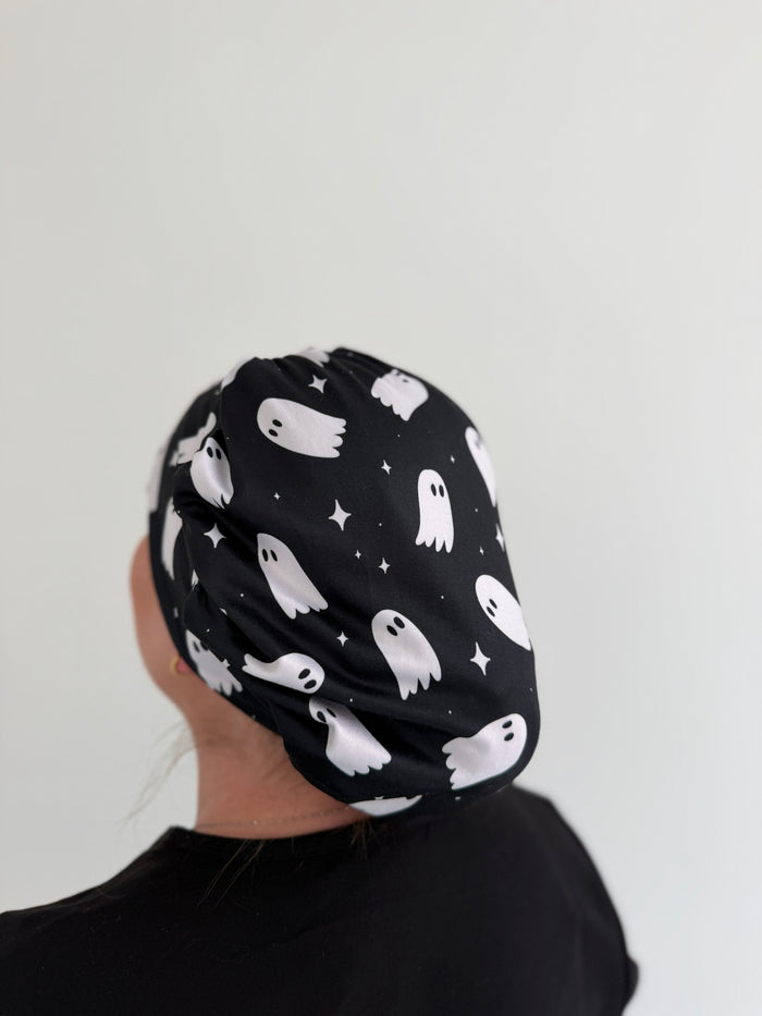 CloudCaps Scrub Cap | B&W Ghosts