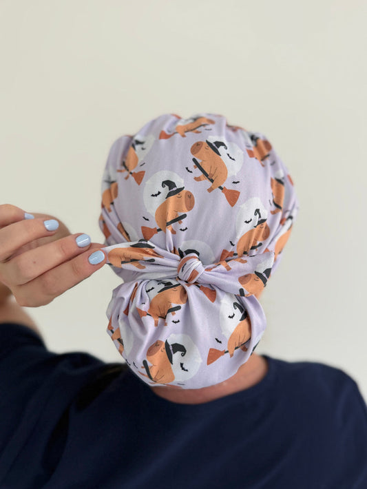 CloudCaps Scrub Cap | Capybara Witches