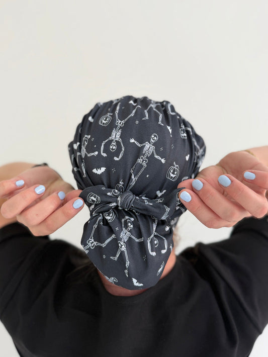 CloudCaps Scrub Cap | Hallows Eve Skeleton