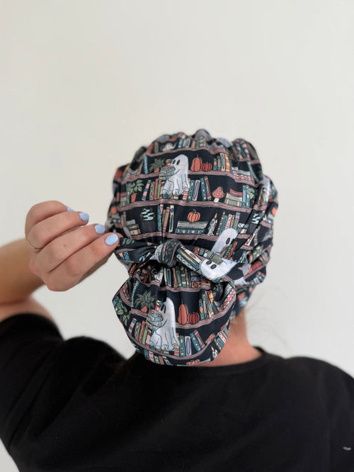 CloudCaps Scrub Cap | Haunted Library